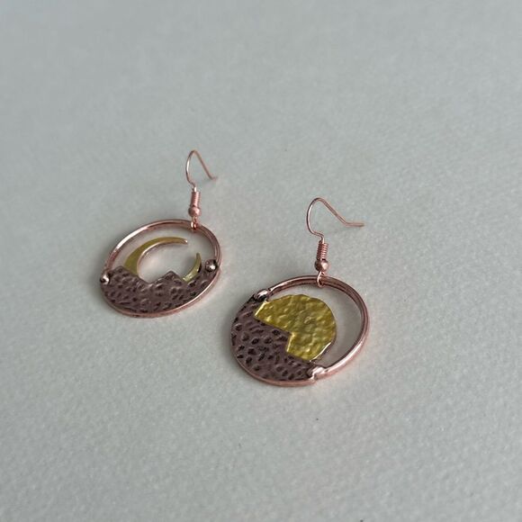 Boho moon Earrings #1690 - Picture 3 of 3